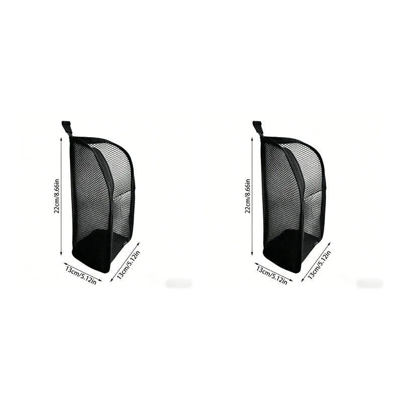 Portable Mesh Standing Toiletry Bag, Lightweight Foldable Clear Hanging Travel Organiser for Toothbrush & Travel