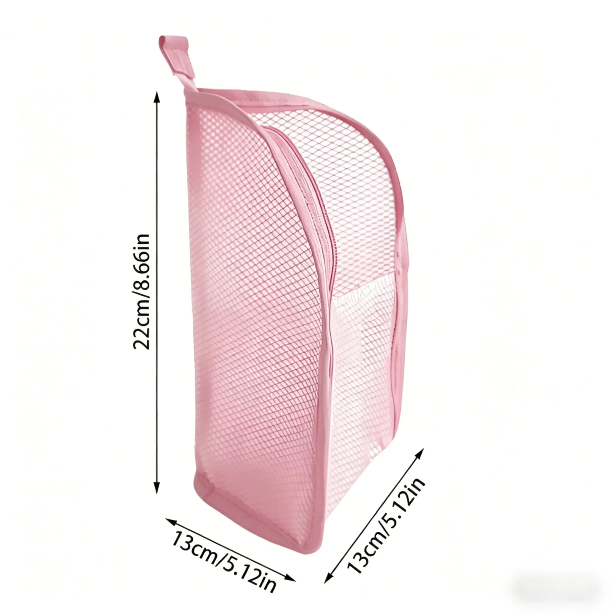 Portable Mesh Standing Toiletry Bag, Lightweight Foldable Clear Hanging Travel Organiser for Toothbrush & Travel
