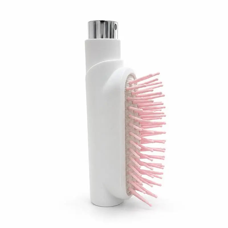Portable Hair Brush with Built-in Fine Mist Spray Anti-frizz Quick Hydration Tool for Women Travel Daily Hair Styling