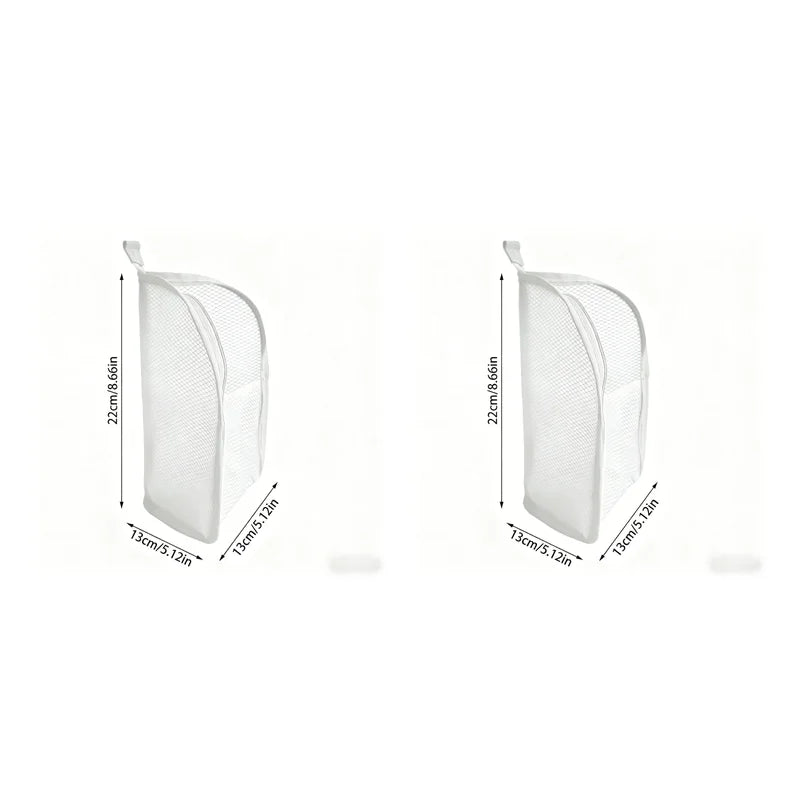 Portable Mesh Standing Toiletry Bag, Lightweight Foldable Clear Hanging Travel Organiser for Toothbrush & Travel
