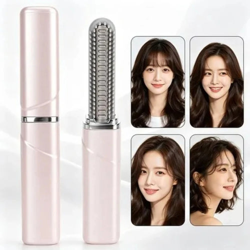 2026Portable Mini Straight Bangs Comb Hair Comb Wireless Charging Curling Iron Portable Styling Electric Comb Does Not Hurt Hair