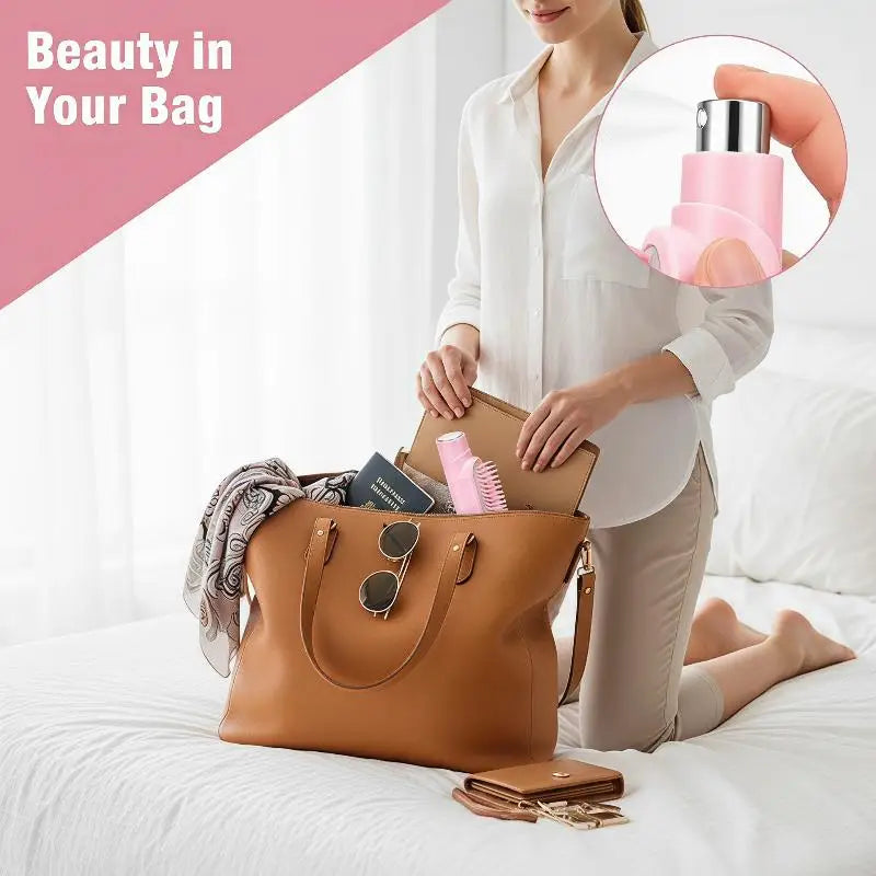 Portable Hair Brush with Built-in Fine Mist Spray Anti-frizz Quick Hydration Tool for Women Travel Daily Hair Styling