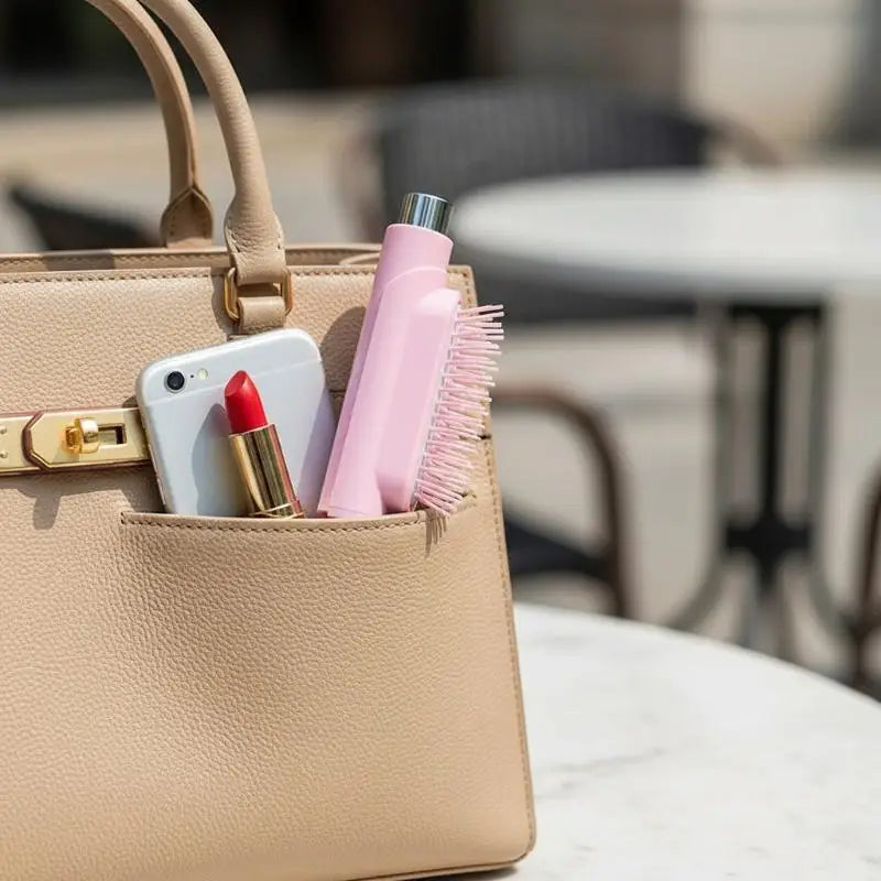 Portable Hair Brush with Built-in Fine Mist Spray Anti-frizz Quick Hydration Tool for Women Travel Daily Hair Styling