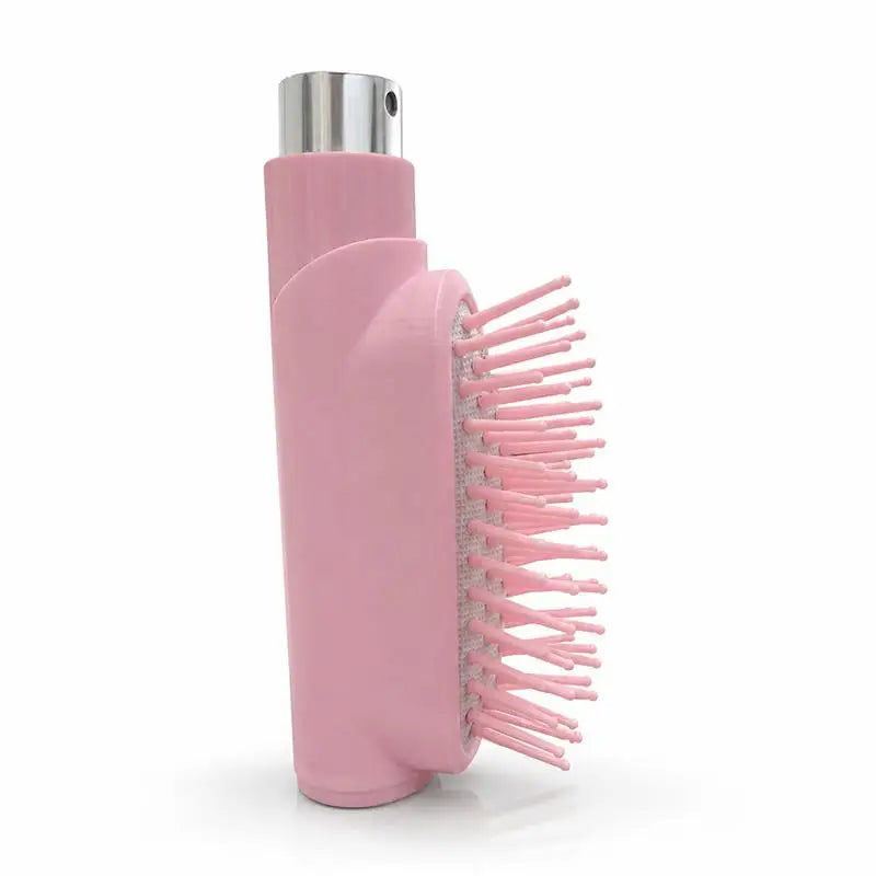Portable Hair Brush with Built-in Fine Mist Spray Anti-frizz Quick Hydration Tool for Women Travel Daily Hair Styling