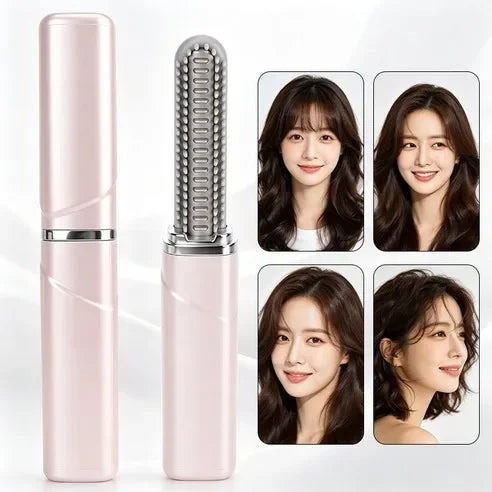 2026Portable Mini Straight Bangs Comb Hair Comb Wireless Charging Curling Iron Portable Styling Electric Comb Does Not Hurt Hair