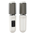 Portable Cordless Ionic Hot Comb, USB Rechargeable Hair Straightener Brush, 2 In 1 Curler Anti Damage Home Salon Styling Tool